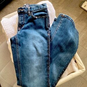 Beautiful full low rise flare embellished jeans